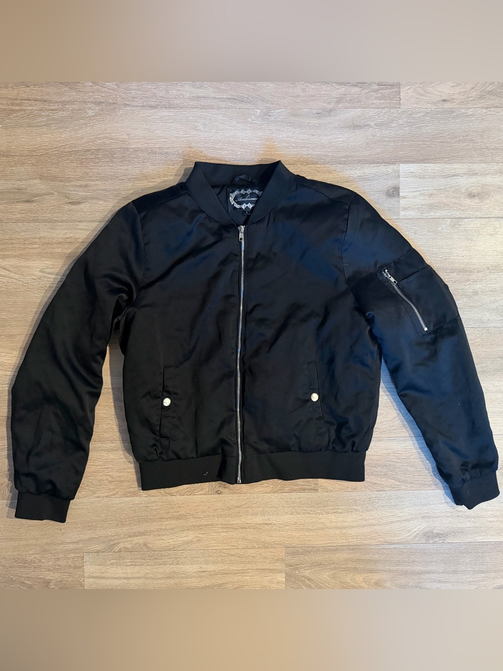 Black bomber jacket